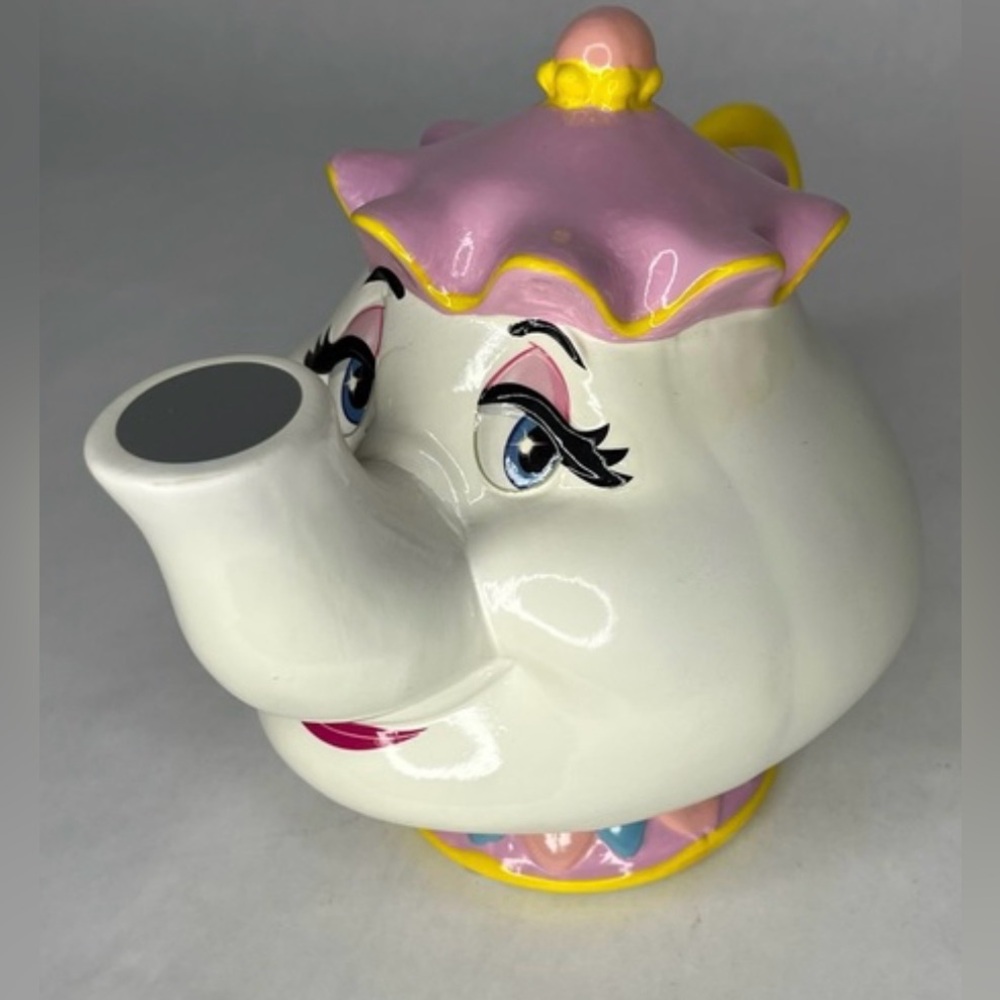 Disney Beauty & The Beast Mrs. Potts Tea Pot piggy bank collectible Ceramic